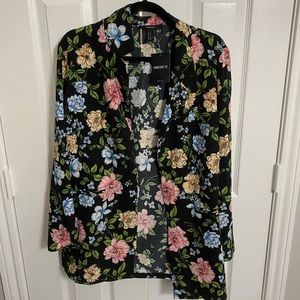 Floral boyfriend blazer